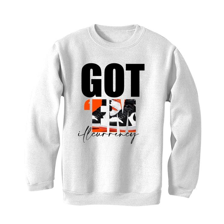 Air Jordan 1 High OG “Electro Orange” 2021 White T-Shirt (Got Em) - illCurrency Sneaker Matching Apparel