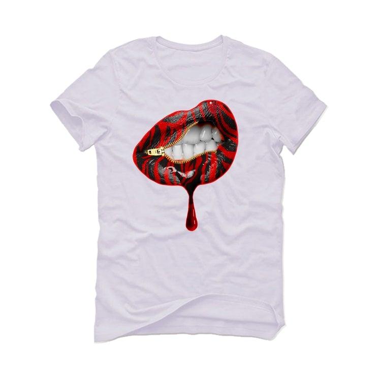 Air Jordan 3 Denim ‘Fire Red’ 2020 White T-Shirt (lips unsealed) - illCurrency Sneaker Matching Apparel