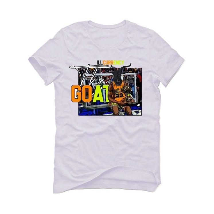 AIR JORDAN 1 HI VOLT GOLD 2021 White T-Shirt (The Goat) - illCurrency Sneaker Matching Apparel