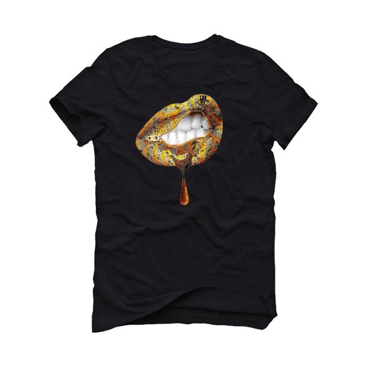 Air Jordan 1 Retro High OG “Pollen” 2021 Black T-Shirt (LIPS UNSEALED) - illCurrency Sneaker Matching Apparel