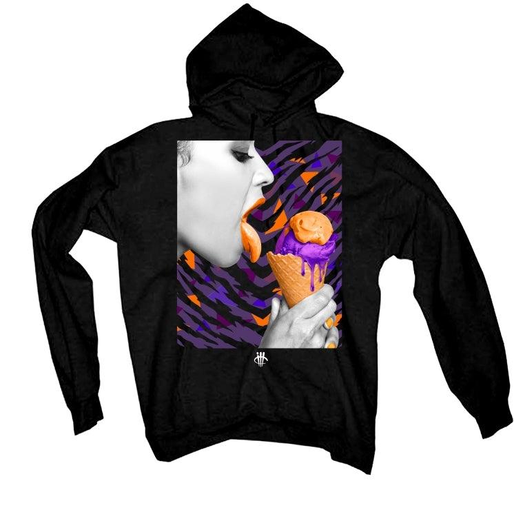 Air Jordan 4 Retro Rush Violet Black T-Shirt (Lick It) - illCurrency Sneaker Matching Apparel