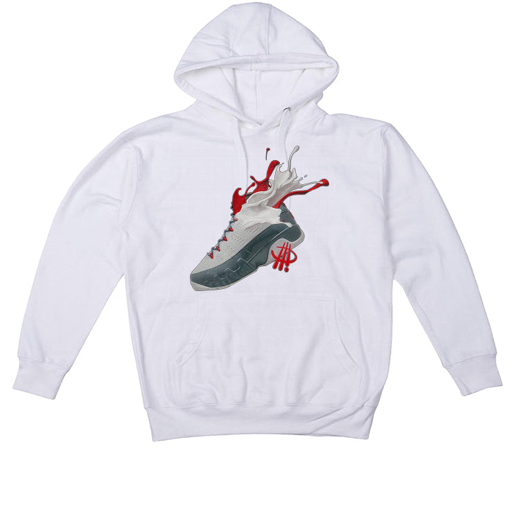 Air Jordan 9 “Fire Red” White T-Shirt (SPLASH RED)