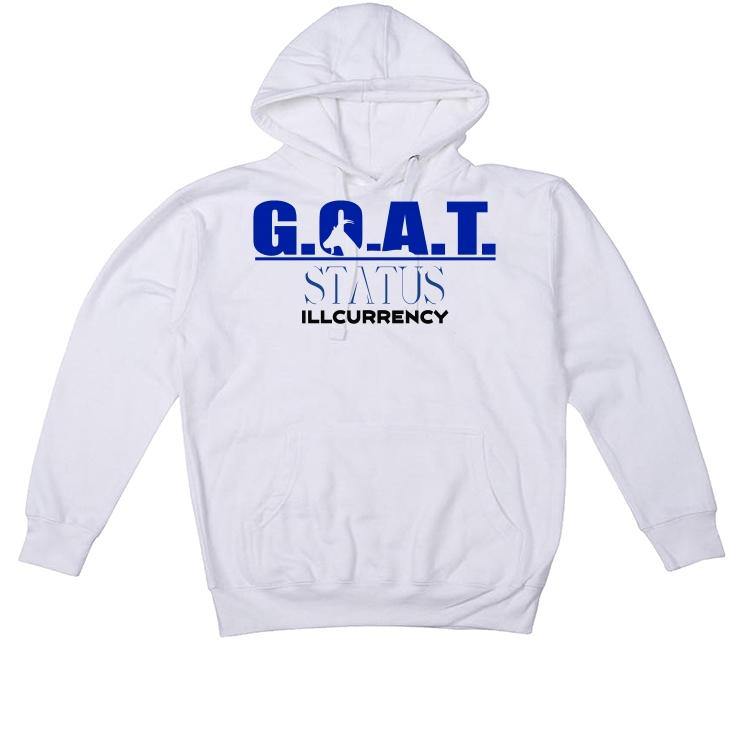 Jordan 13 “Hyper Royal” 2020 White T-Shirt (goat status quo) - illCurrency Sneaker Matching Apparel