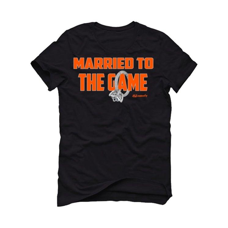 Air Jordan RETRO 1 (Orange black) 2019 Black T-Shirt (married to the game orange) - illCurrency Sneaker Matching Apparel