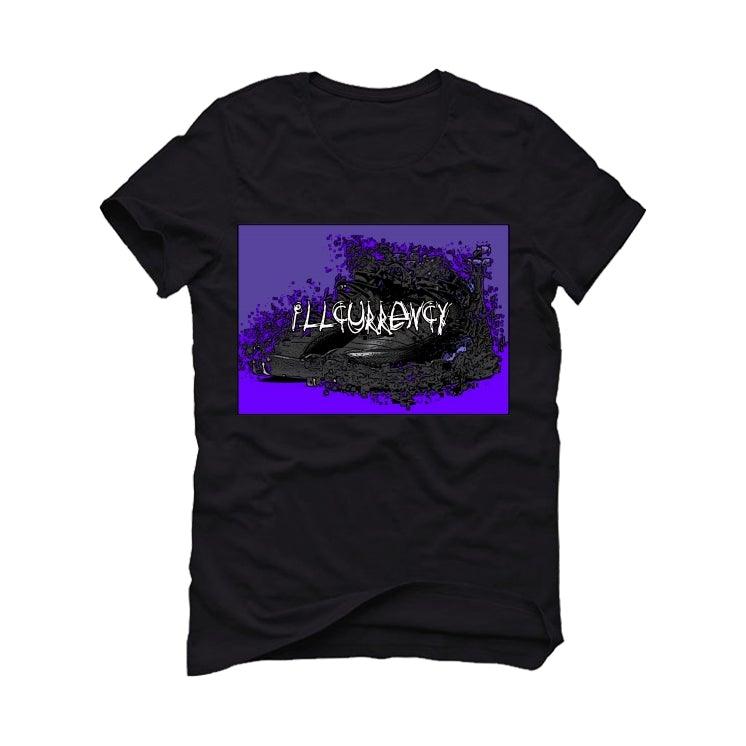 Jordan 12 Retro Black Dark Concord Black T-Shirt (shattered kicks) - illCurrency Sneaker Matching Apparel