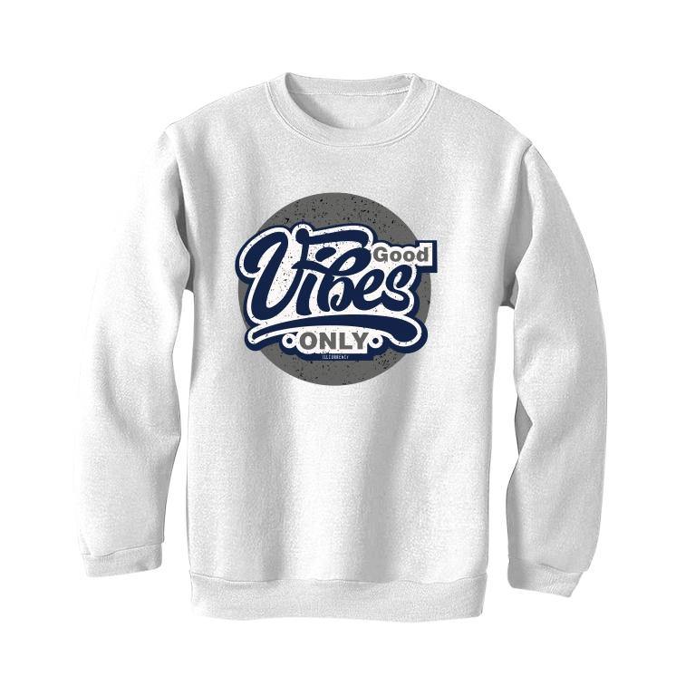 Jordan 1 Retro High COJP Midnight Navy White T-Shirt (Good Vibes only) - illCurrency Sneaker Matching Apparel