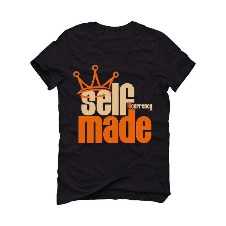 Air Jordan RETRO 1 (Orange black) 2019 Black T-Shirt (Self Made) - illCurrency Sneaker Matching Apparel
