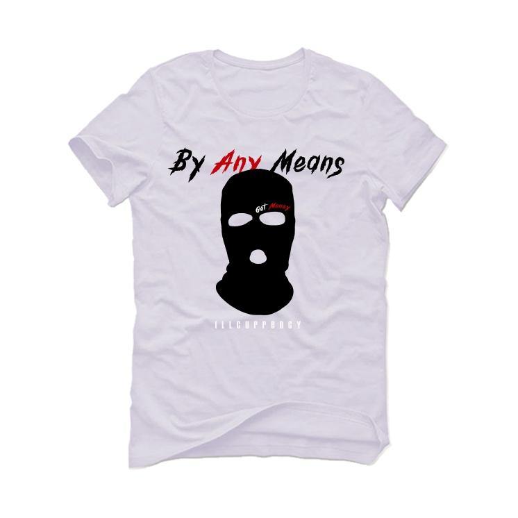 The Nike Air Foamposite Pro White/Black/Varsity Red White T-Shirt (By any means) - illCurrency Sneaker Matching Apparel