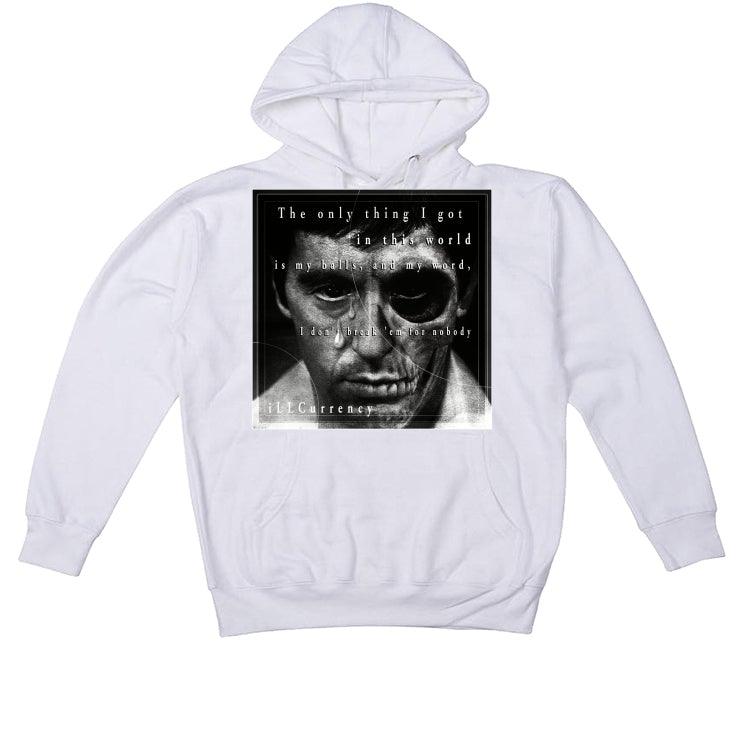 Air Jordan 5 “Oreo”2021 White T-Shirt (ONLY THING I GOT (PACINO)) - illCurrency Sneaker Matching Apparel