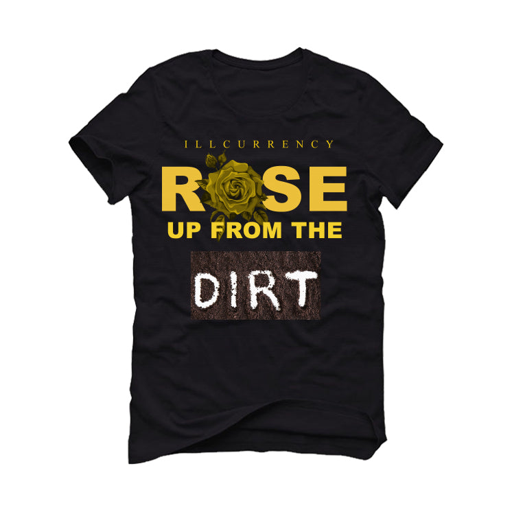 Air Jordan 12 “Black Taxi” Black T-Shirt (Rose up from the dirt)