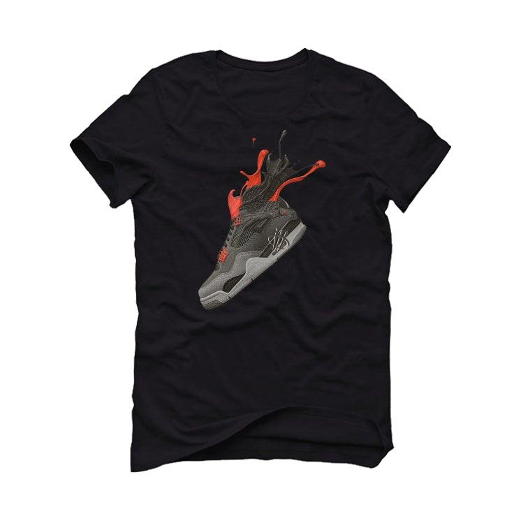 Air Jordan 4 “Infrared” Black T-Shirt (SPLASH 4) - illCurrency Sneaker Matching Apparel
