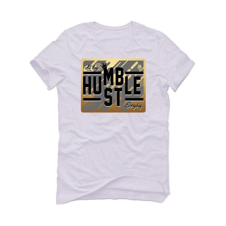 Air Jordan 1 Mid SE “Metallic Gold” 2020 White T-Shirt (ALWAYS HUSTLE) - illCurrency Sneaker Matching Apparel