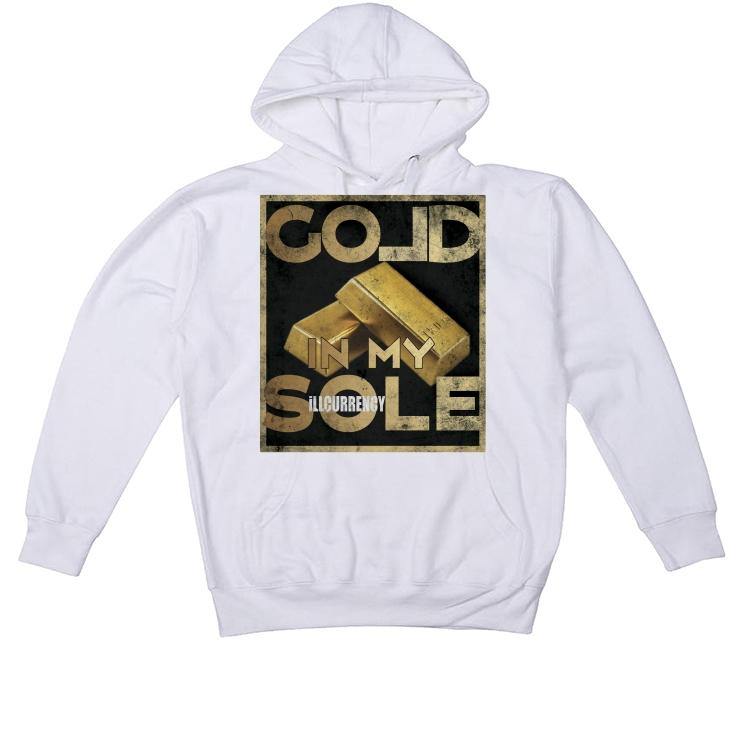 Air Jordan 1 Mid SE “Metallic Gold” 2020 White T-Shirt (Gold) - illCurrency Sneaker Matching Apparel