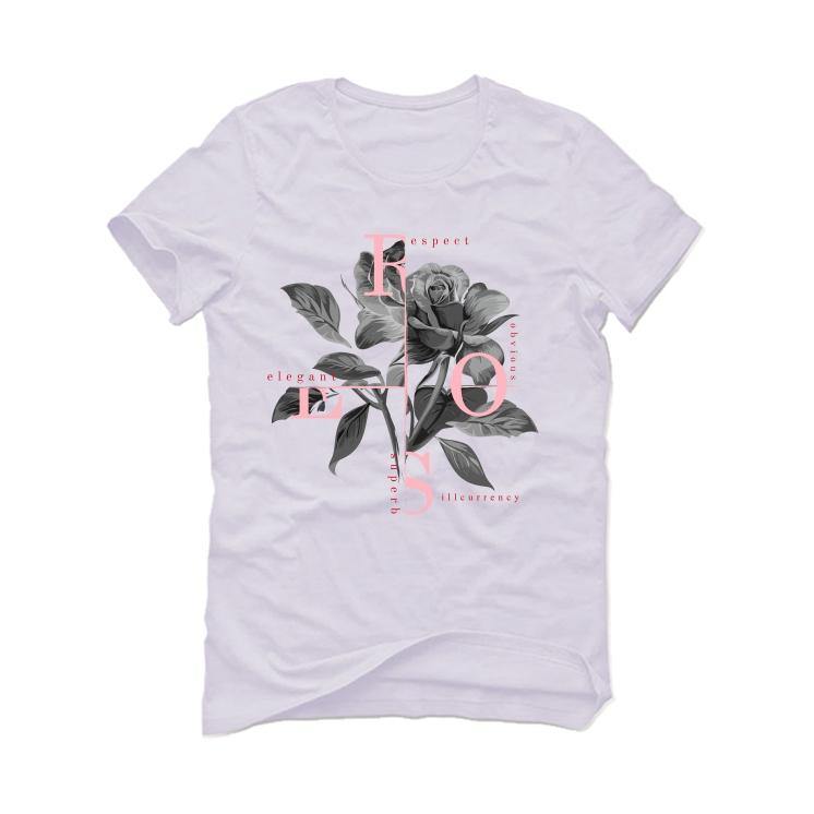 Air Jordan 5 GS Pink Foam White T-Shirt (Roses) - illCurrency Sneaker Matching Apparel