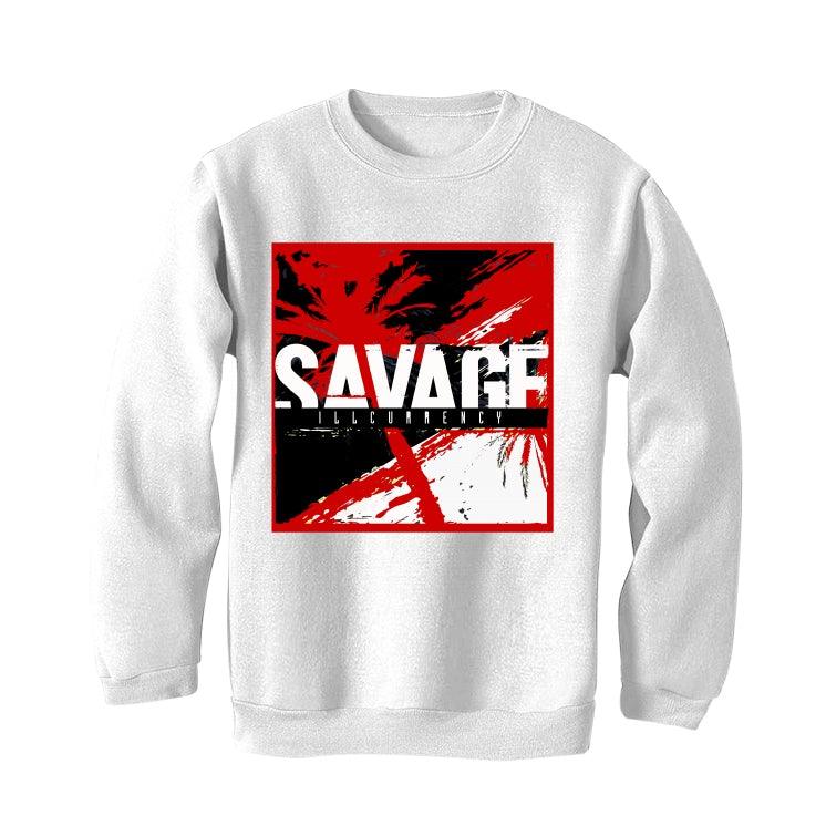 Air Jordan 1 KO White T-Shirt (Savage Illcurrency) - illCurrency Sneaker Matching Apparel