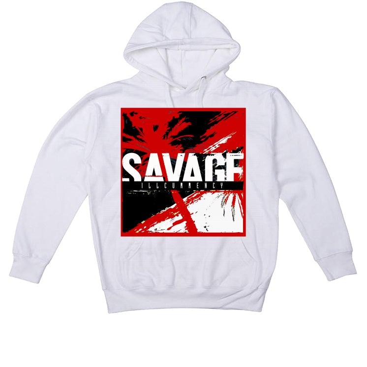 Air Jordan 1 KO White T-Shirt (Savage Illcurrency) - illCurrency Sneaker Matching Apparel