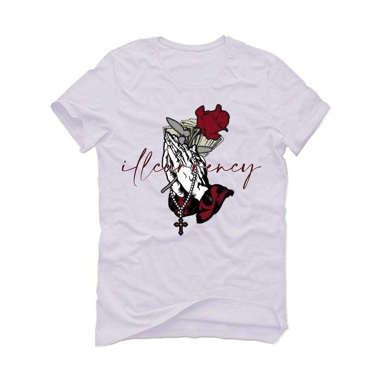 Air Jordan 8 WMNS Burgundy White T-Shirt (Blessed) - illCurrency Sneaker Matching Apparel