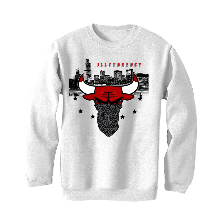 Air Jordan 3 White Cement Reimagined - White T-Shirt (Bulls head chicago)