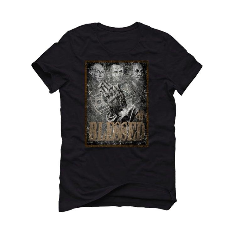Air Jordan 1 Mid Hits The Trail With Earthy Brown( CHOCOLATE) Black T-Shirt (BLESSED FORTUNE) - illCurrency Sneaker Matching Apparel