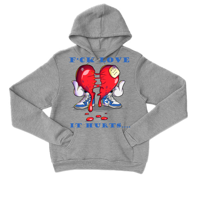 Air Jordan 1 High OG True Blue - Grey T-Shirt (F LOVE IT HURTS)