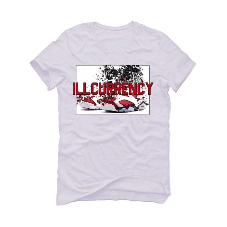 Air Jordan 6 “Carmine” 2021 White T-Shirt (Shattered Kicks) - illCurrency Sneaker Matching Apparel