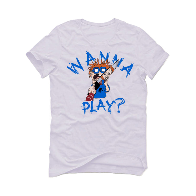 Air Jordan 5 “Racer Blue” White T-Shirt (WANNA PLAY)