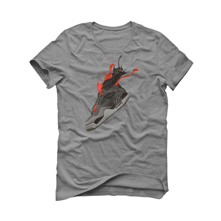 Air Jordan 4 “Infrared” Grey T-Shirt (SPLASH 4) - illCurrency Sneaker Matching Apparel