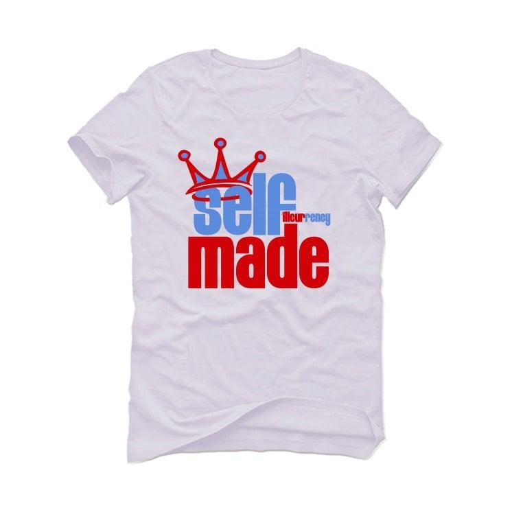 Reebok Question Mid (blue\white) White T-Shirt (Self made) - illCurrency Sneaker Matching Apparel