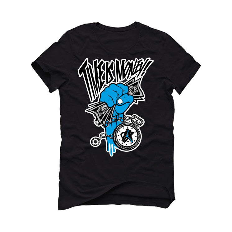 Air Jordan 13 “Black UNC” Black T-Shirt (Time Is Money)