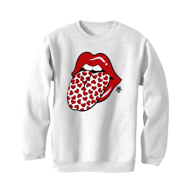 Air Jordan 1 “Bred Patent” White T-Shirt (HEART TONGUE) - illCurrency Sneaker Matching Apparel