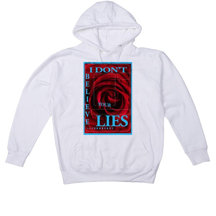 Air Jordan 2 Low WMNS “UNC To Chicago” | illcurrency White T-Shirt (I DON'T BELIEVE YOUR LIES)