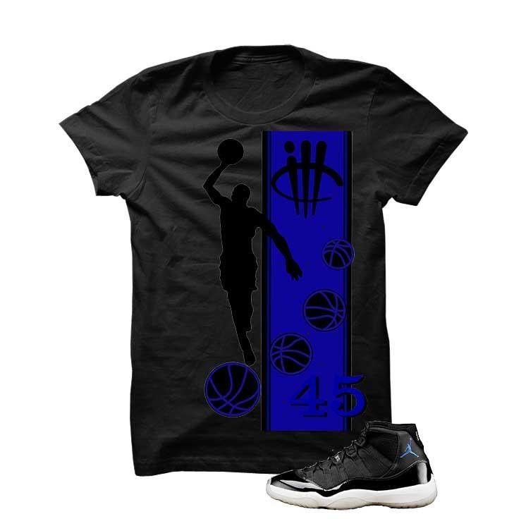 Jordan 11 Space Jam Black T Shirt (Mj)