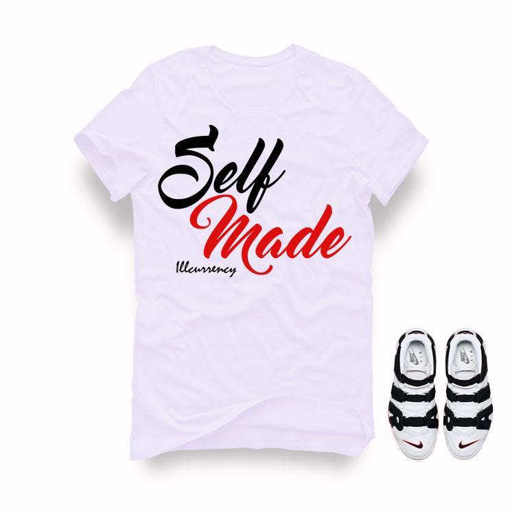 Nike Air More Uptempo White Black T Shirt (Self Made)