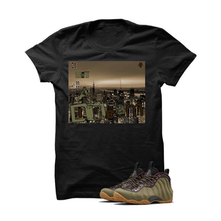 It Was All A Dream Olive Foams Black T Shirt