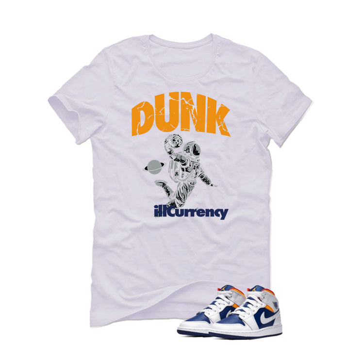 Air Jordan 1 Mid White Laser Orange Deep Royal Blue - illCurrency Sneaker Matching Apparel