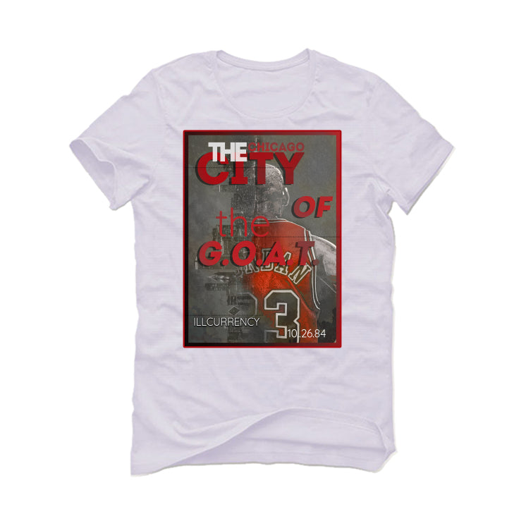 Air Jordan 4 "Red Cement" White T-Shirt (CITY OF THE GOAT)