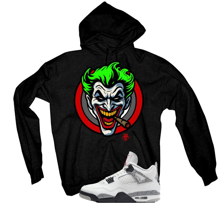 Air Jordan 4 White Cement Black T-Shirt (Joke The Joker)| illcurrency