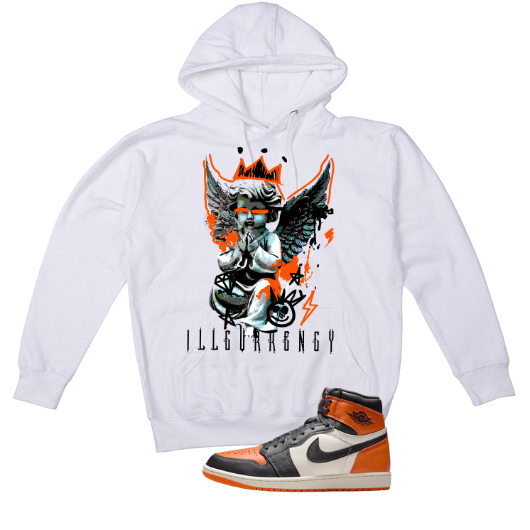 Air Jordan 1 High OG Shattered Backboard White T-Shirt (Graffiti Angel)| illcurrency
