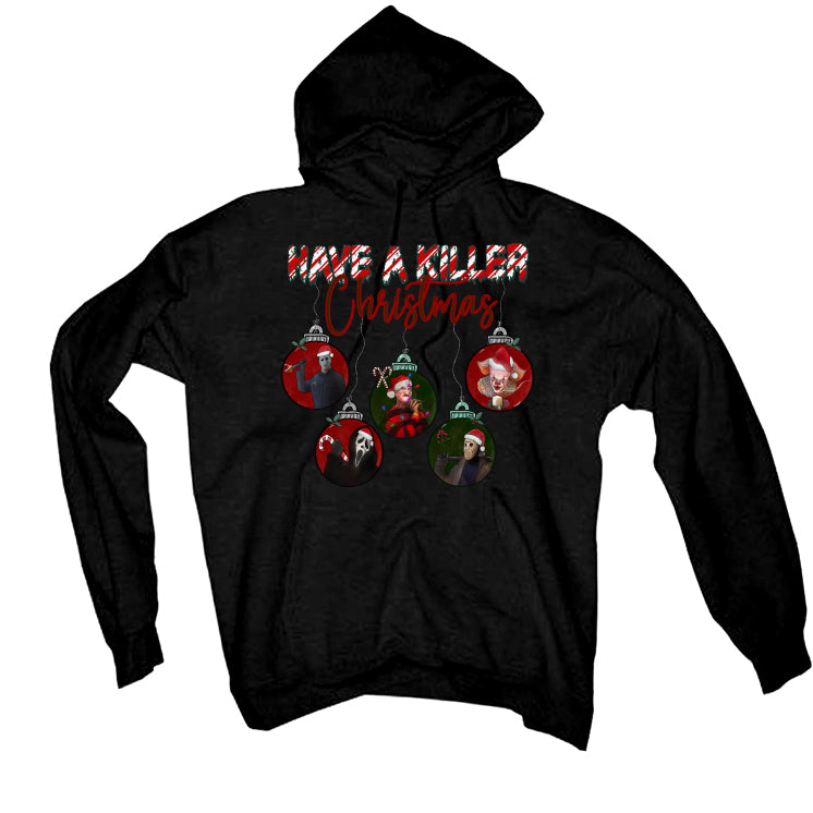 CHRISTMAS UGLY SWEATERS Black T-Shirt (killer christmas)
