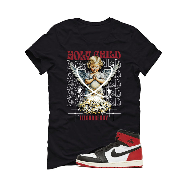 Air Jordan 1 High OG Black Toe Reimagined Black T-Shirt (Holy Child)| illcurrency