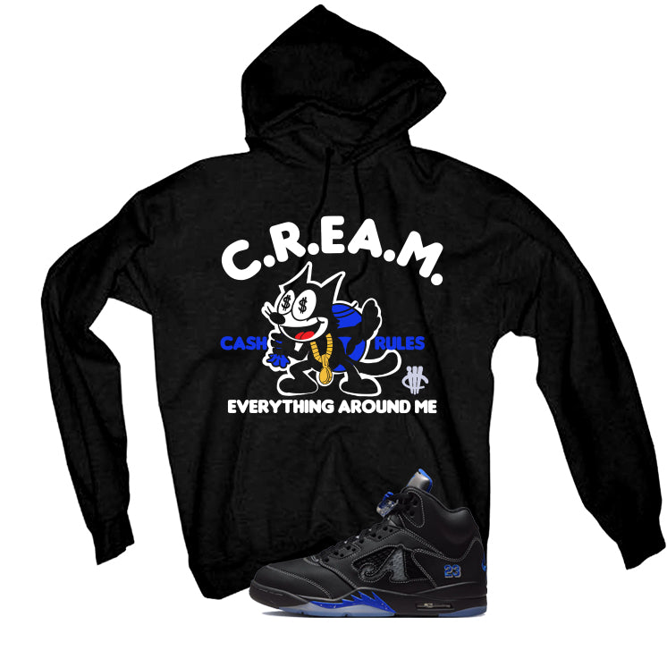 Awake NY x Air Jordan 5 Racer Blue Black T-Shirt (Cream)| illcurrency