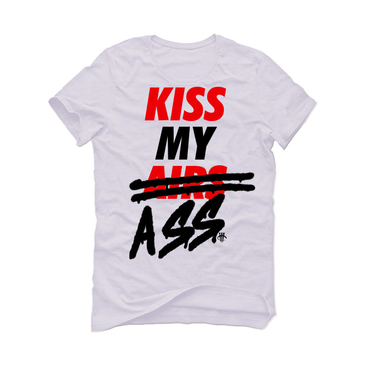 Air Jordan 4 Red Cement - White T-Shirt (KISS MY AIRS)