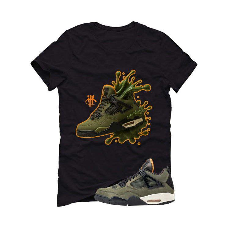 Undefeated x Air Jordan 4 Black T-Shirt (Splash Shoe)| illcurrency