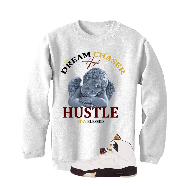 Air Jordan 5 Earth/Metallic Gold White T-Shirt (Dream Chaser Angel)| illcurrency