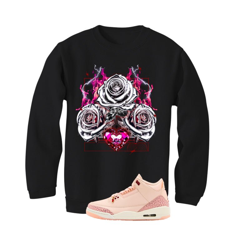 Air Jordan 3 Valentine’s Day Black T-Shirt (Silver Rose)| illcurrency