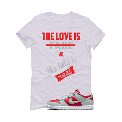 Nike Dunk Low Ultraman | illcurrency White T-Shirt (Love is Fake)