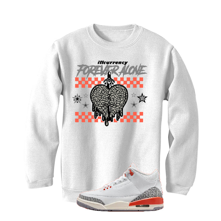 Air Jordan 3 WMNS “Georgia Peach” | illcurrency White T-Shirt (Forever Alone)