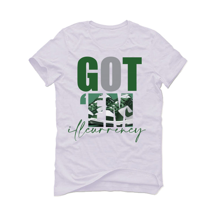 Nike Dunk Low WMNS “Satin Green” White T-Shirt (Got Em)