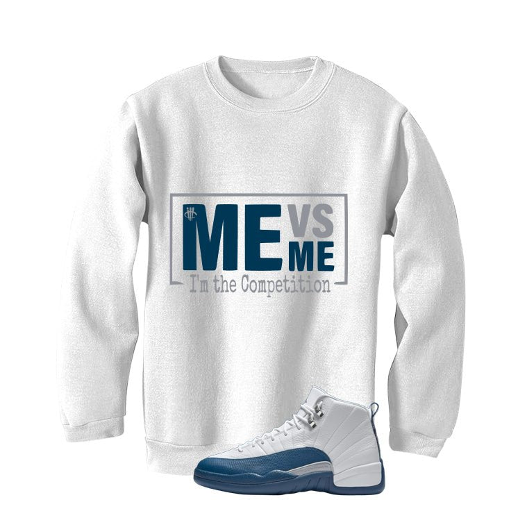 Air Jordan 12 French Blue White T-Shirt (Me Vs Me)| illcurrency