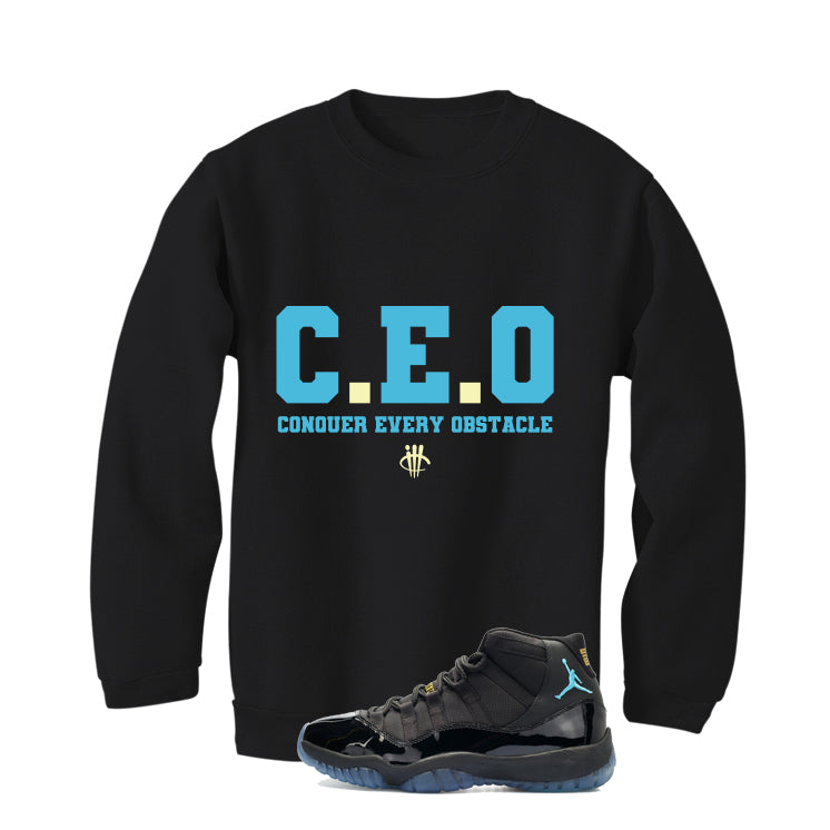 Air Jordan 11 Gamma Blue Matching T-Shirt, Sweatshirts & Hoodies Black T-Shirt (Ceo)| illcurrency